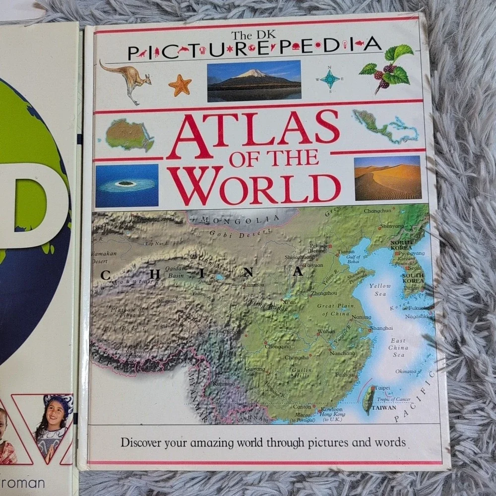 Lot Of 6 Books Geography & Cultures Childrens Atlas‎ World Homeschool Teaching